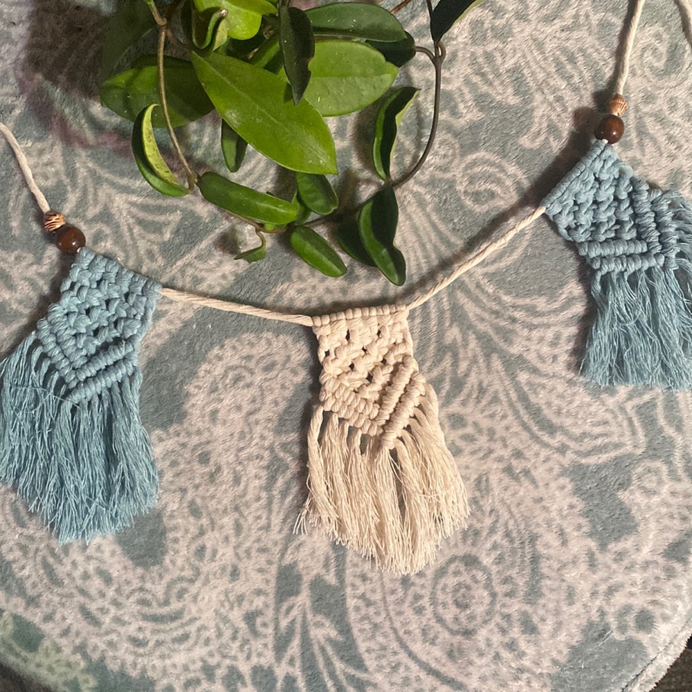 Hand Crafted Custom Macrame wall hanging decor banner